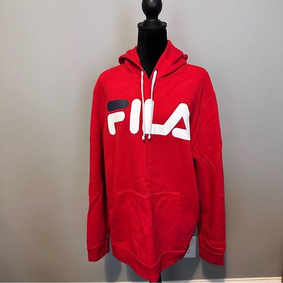 FILA Red Logo Hoodie - Picture 1 of 4